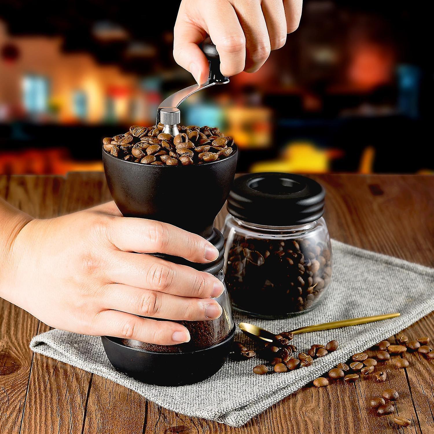 Manual Coffee Grinder - Glass Storage Jar Hand Mill Kitchen Coffee Gadgets - Image 3