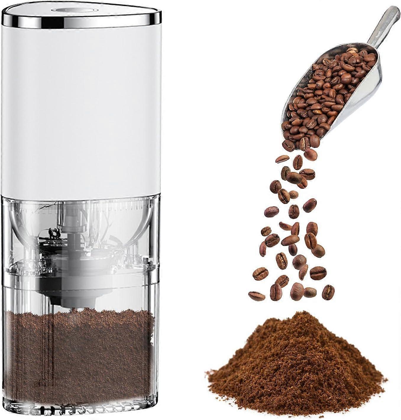 Electric Burr Coffee Grinder - Mini Automatic Bean Mill with LED Atmosphere Light - Image 1