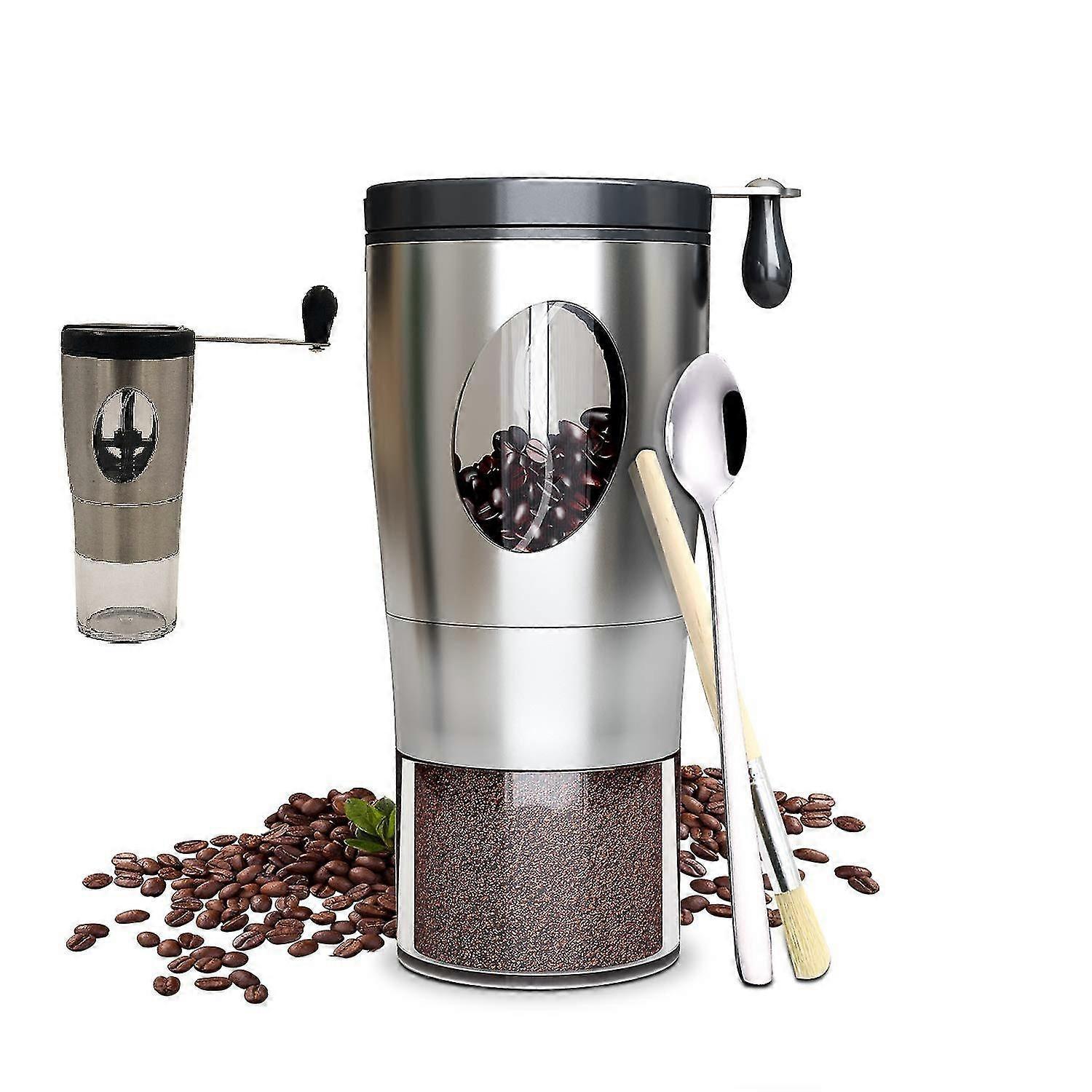 Manual Coffee Grinder - Foldable Hand Crank, Stainless Steel, Adjustable, Portable - Image 4