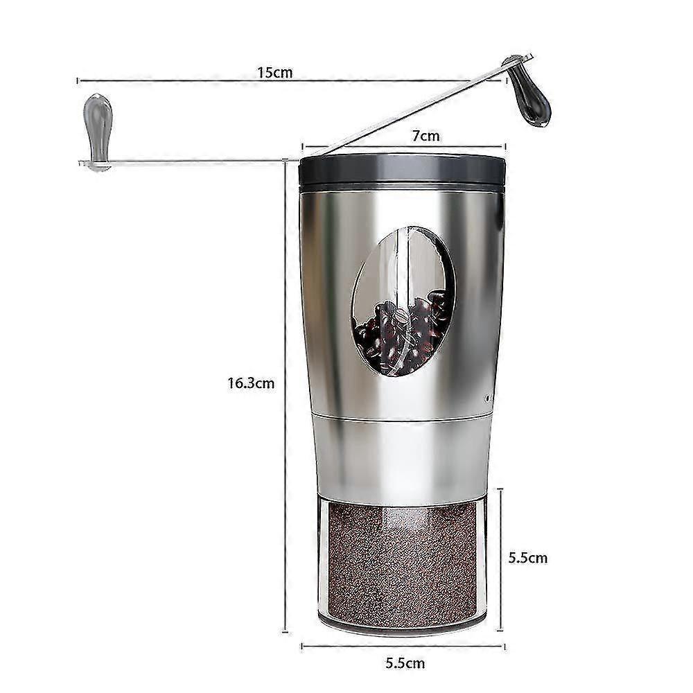 Manual Coffee Grinder - Foldable Hand Crank, Stainless Steel, Adjustable, Portable - Image 5