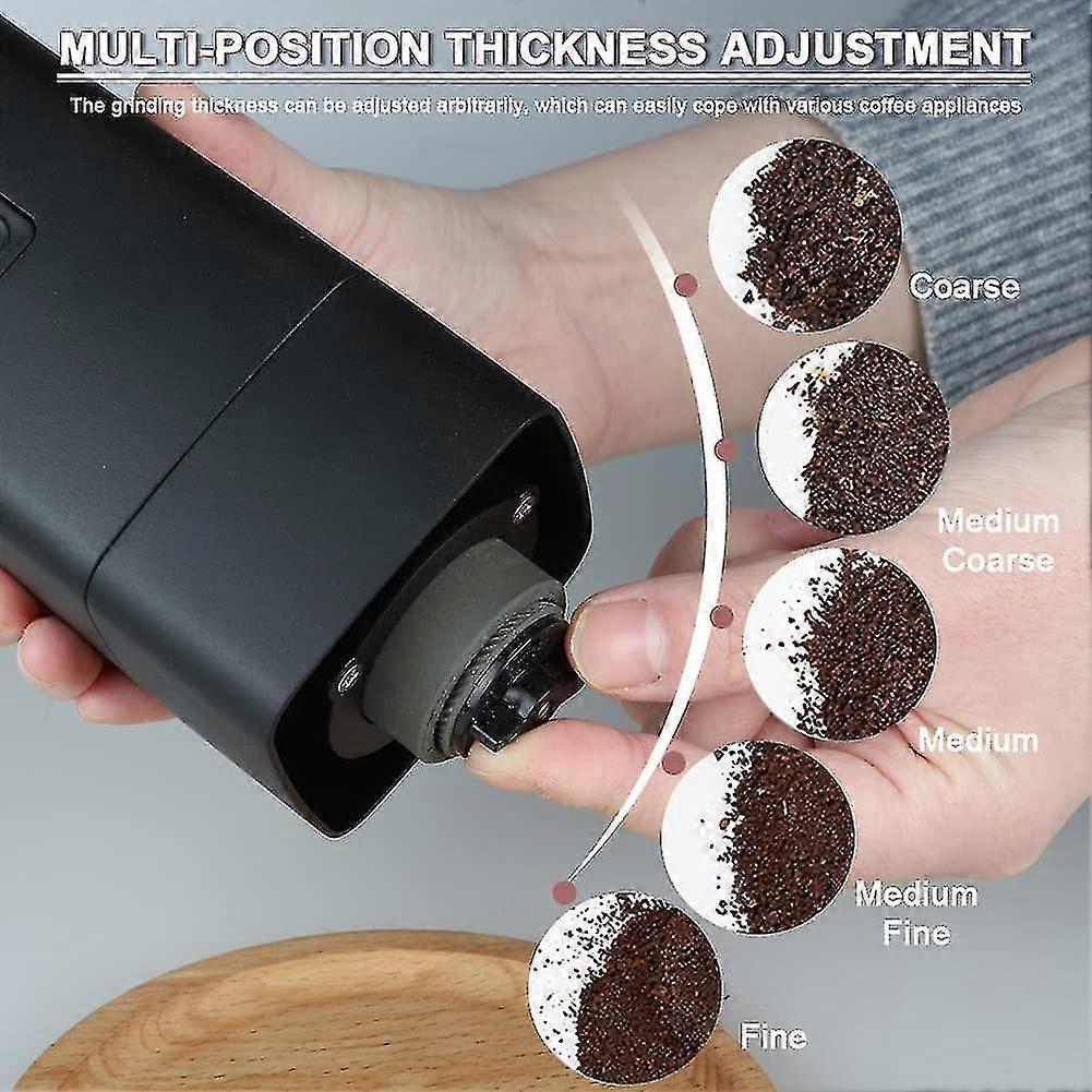 Portable Electric Coffee Grinder - USB Rechargeable, Adjustable Grind, 1300mAh Battery - Image 2