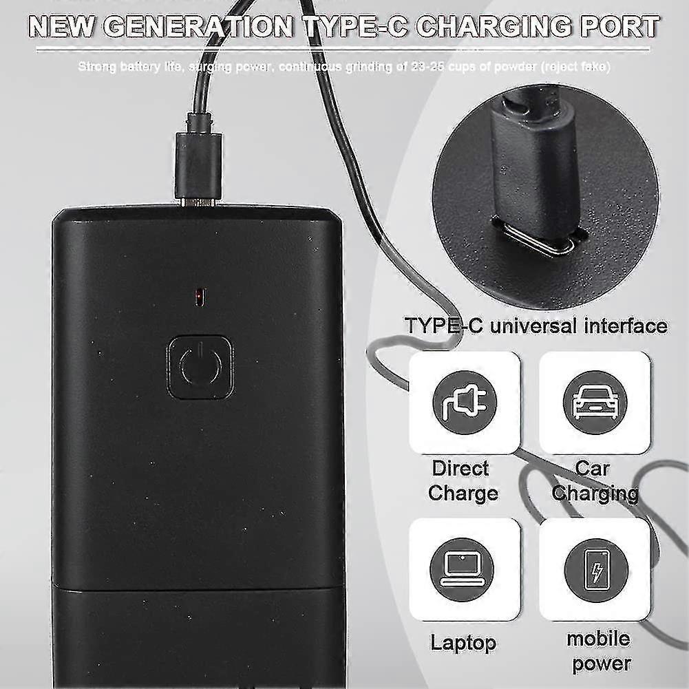 Portable Electric Coffee Grinder - USB Rechargeable, Adjustable Grind, 1300mAh Battery - Image 4