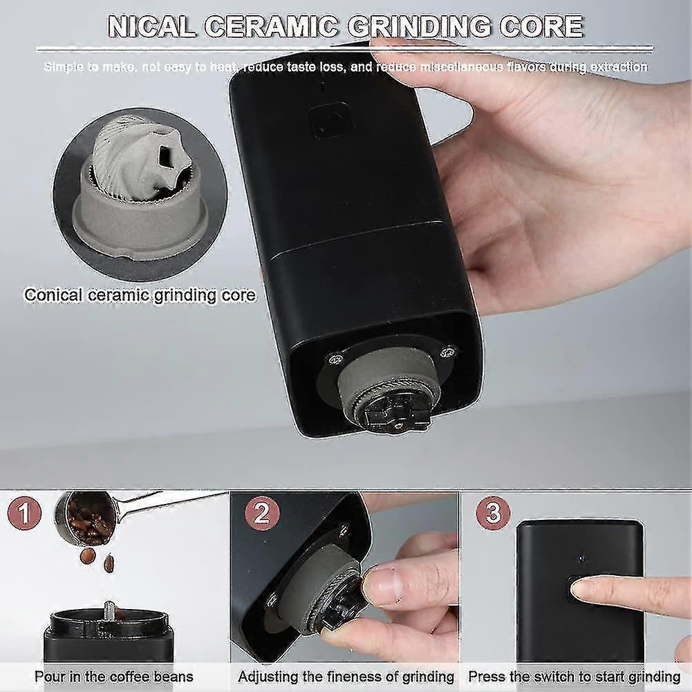 Portable Electric Coffee Grinder - USB Rechargeable, Adjustable Grind, 1300mAh Battery - Image 5