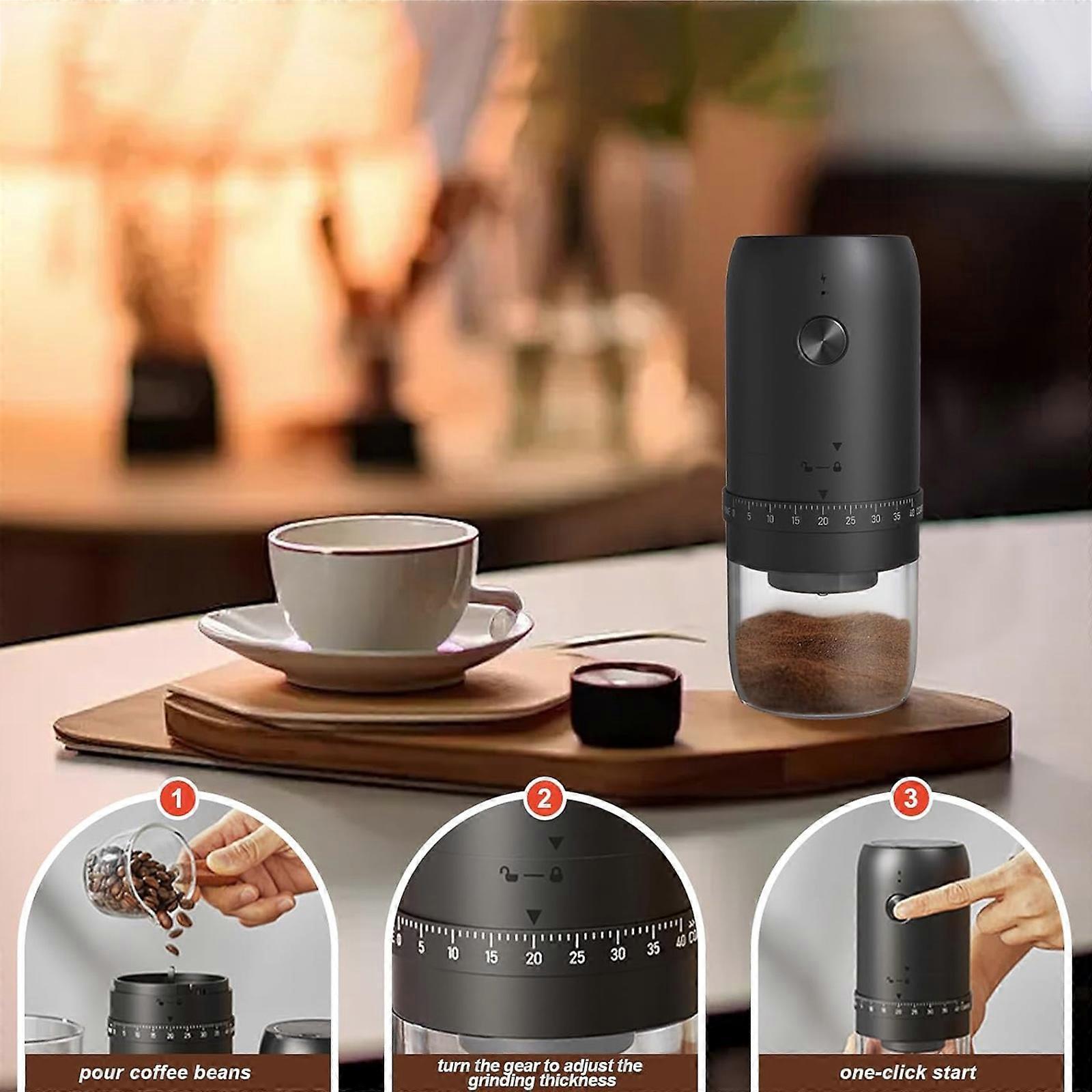Electric Coffee Grinder - Rechargeable Coffee Mill, Compact Grinder for Office & Travel - Image 5