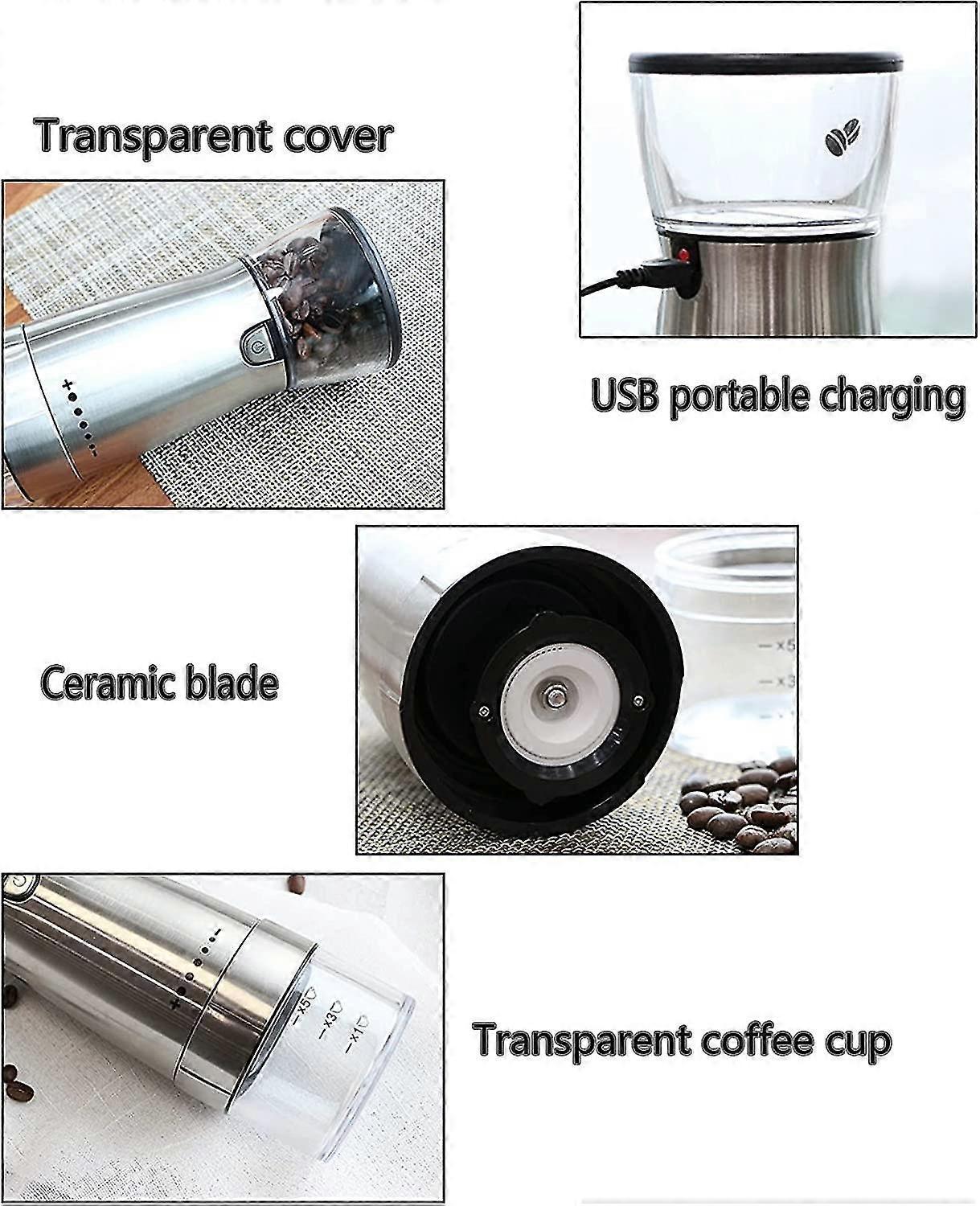 Electric Coffee Grinder - Portable Automatic Bean Grinder for Coffee & Spices - Image 3