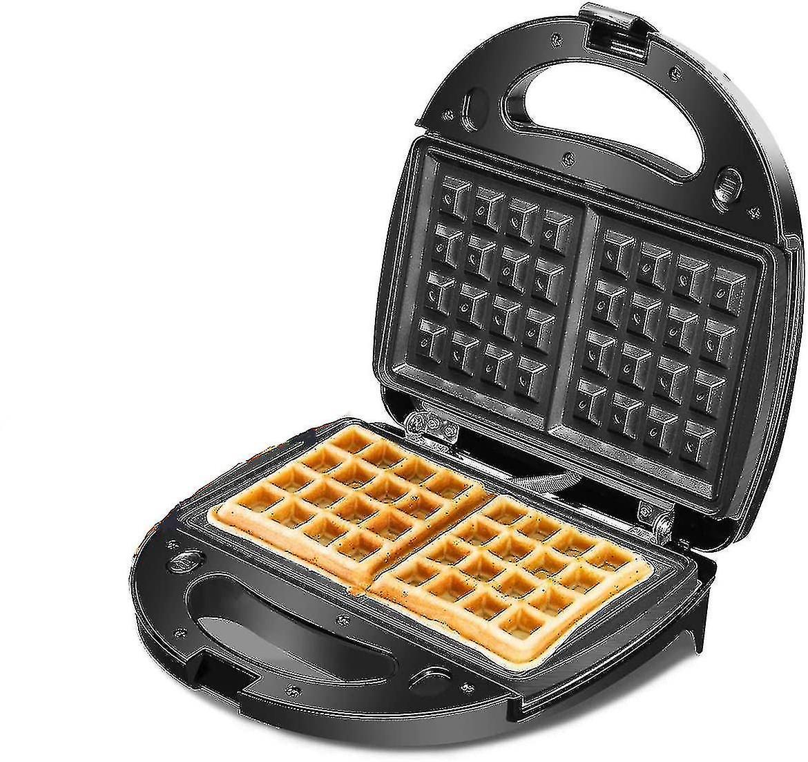 Waffle & Sandwich Maker - 2-in-1 Waffle Iron Panini Press Toaster Breakfast Machine - Image 2