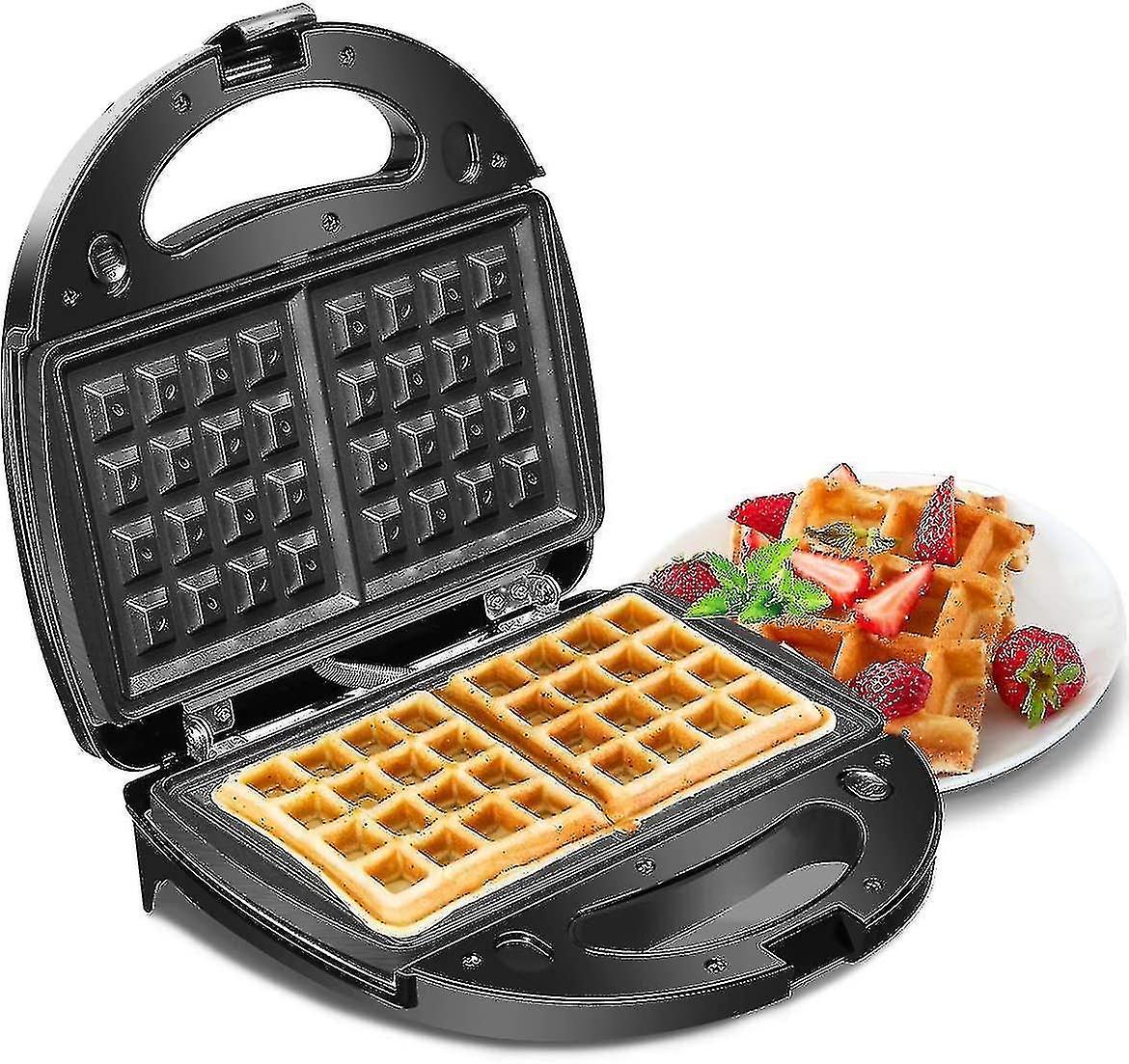 Waffle & Sandwich Maker - 2-in-1 Waffle Iron Panini Press Toaster Breakfast Machine - Image 3