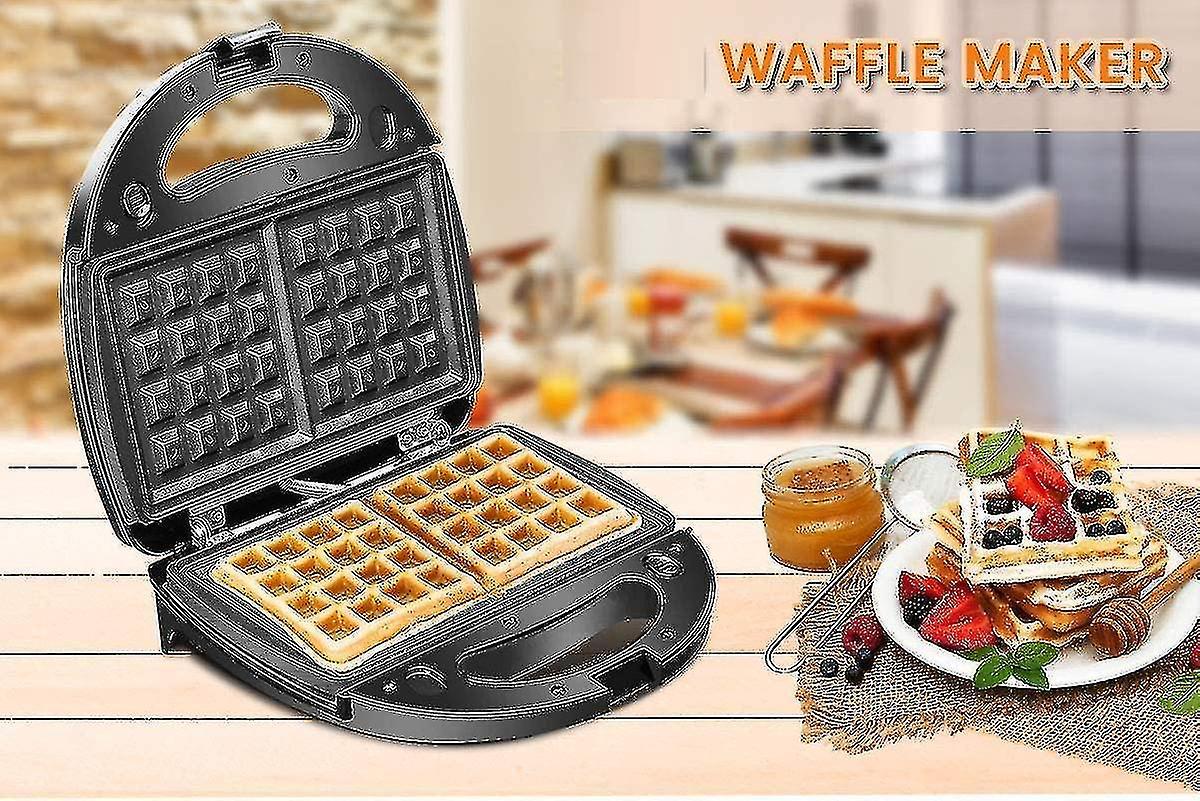 Waffle & Sandwich Maker - 2-in-1 Waffle Iron Panini Press Toaster Breakfast Machine - Image 5