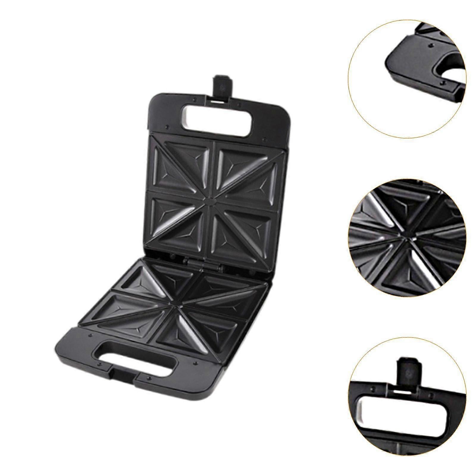 Triangle Waffle Maker with Handle - Portable Nonstick Waffle Iron for Home & Restaurant - Image 3