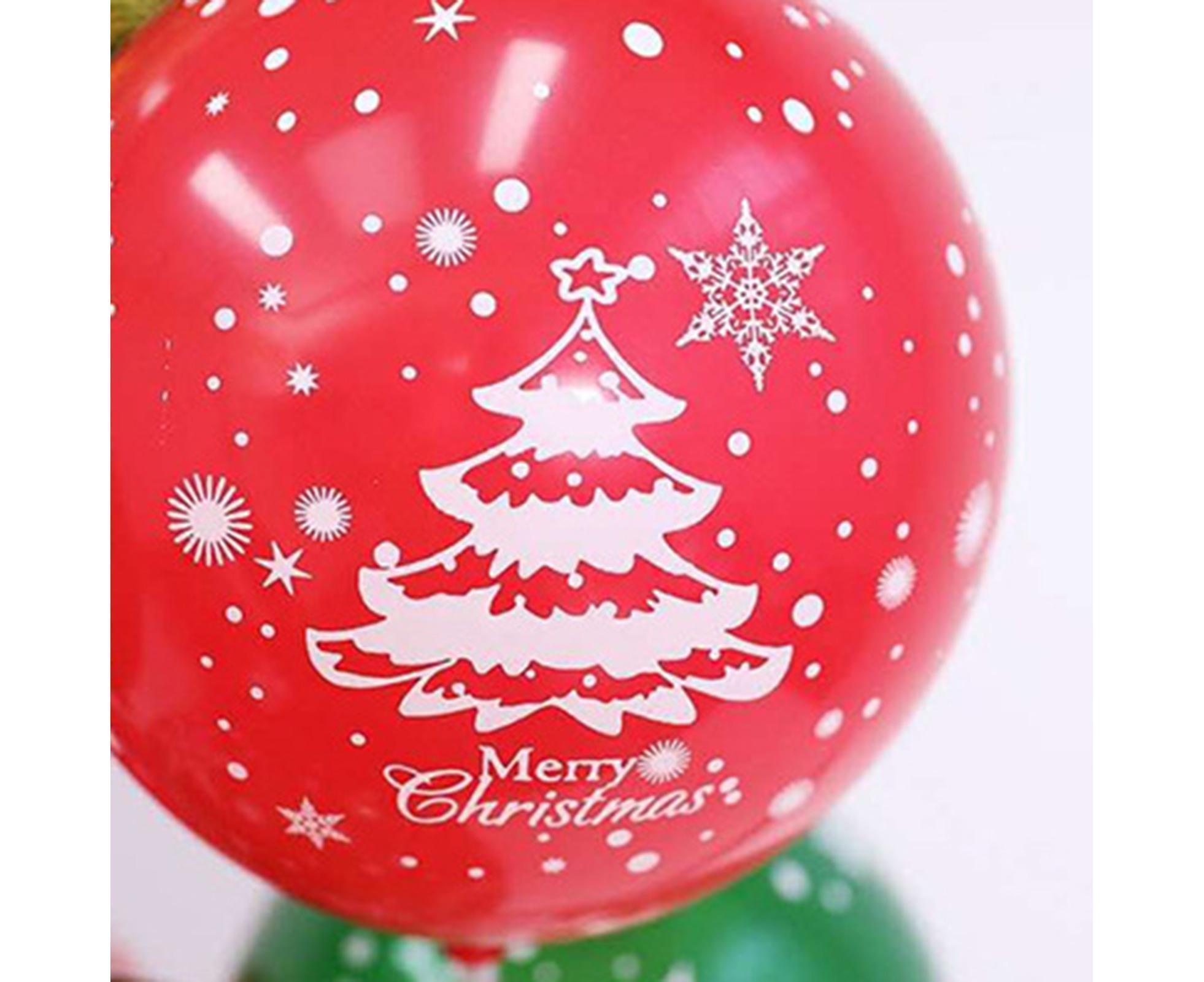 100Pcs 10/12 Inches Christmas Balloon Elastic Party Decor-Red 12Inch - Image 4