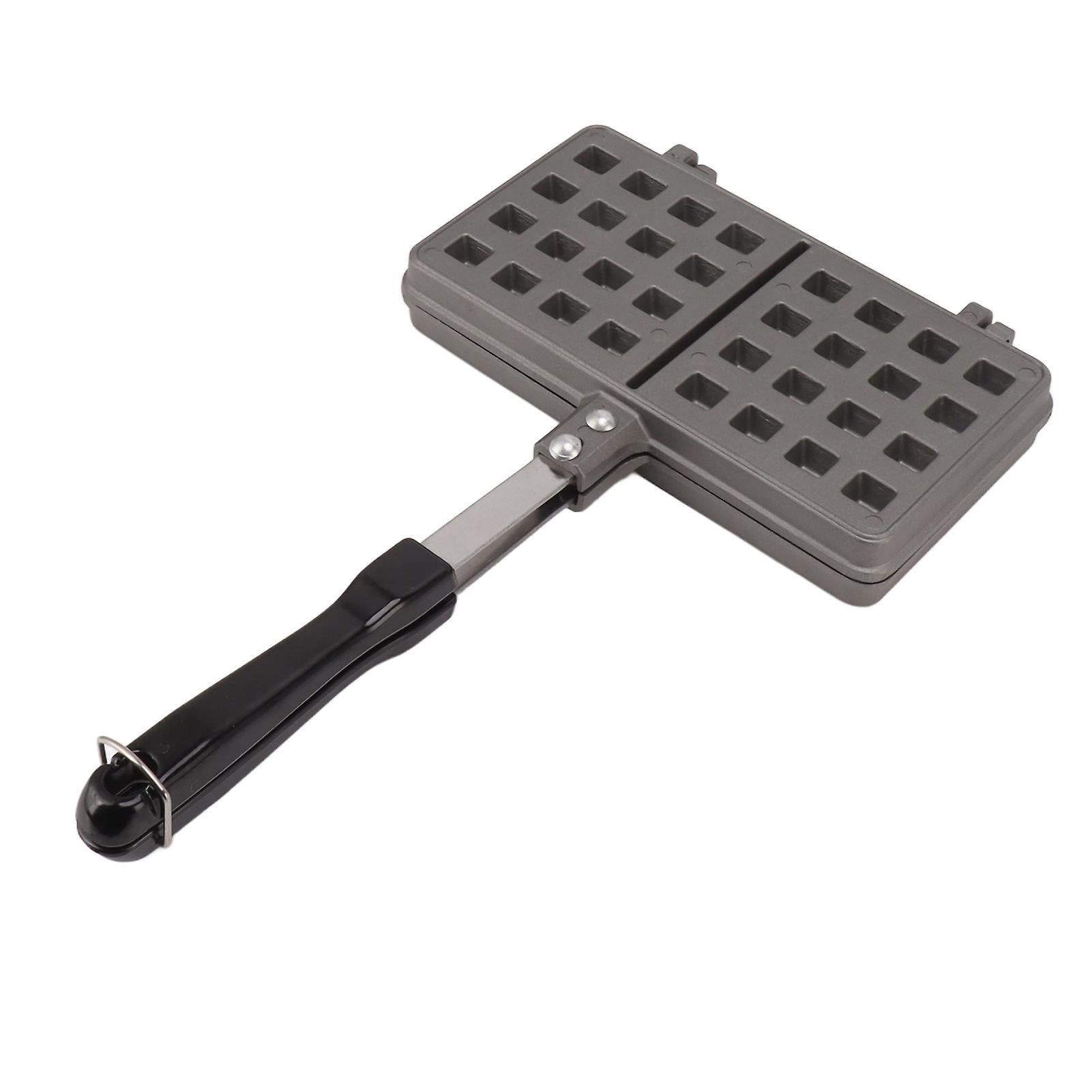 Manual Waffle Maker - Double Nonstick Aluminum Alloy Waffle Mold for Hash Browns, Pancakes - Image 3