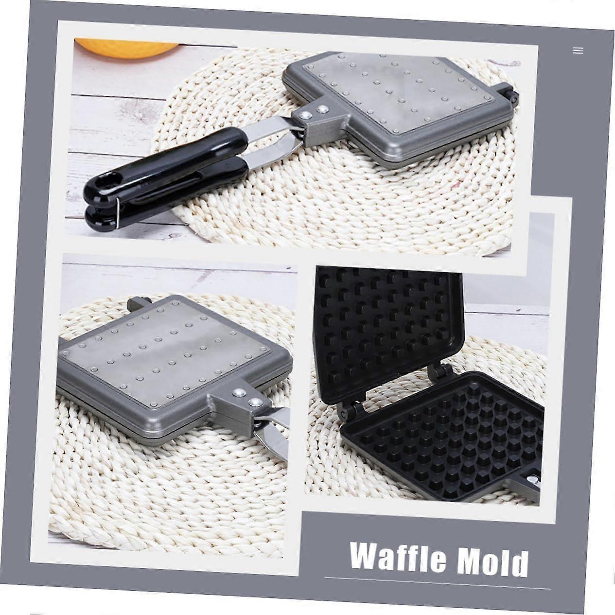 Waffle Mold Pan - Aluminum Nonstick Waffle Baking Dish for DIY Breakfast Waffles - Image 2
