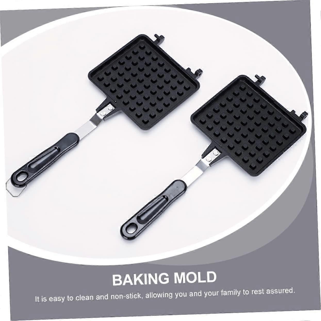 Waffle Mold Pan - Aluminum Nonstick Waffle Baking Dish for DIY Breakfast Waffles - Image 5