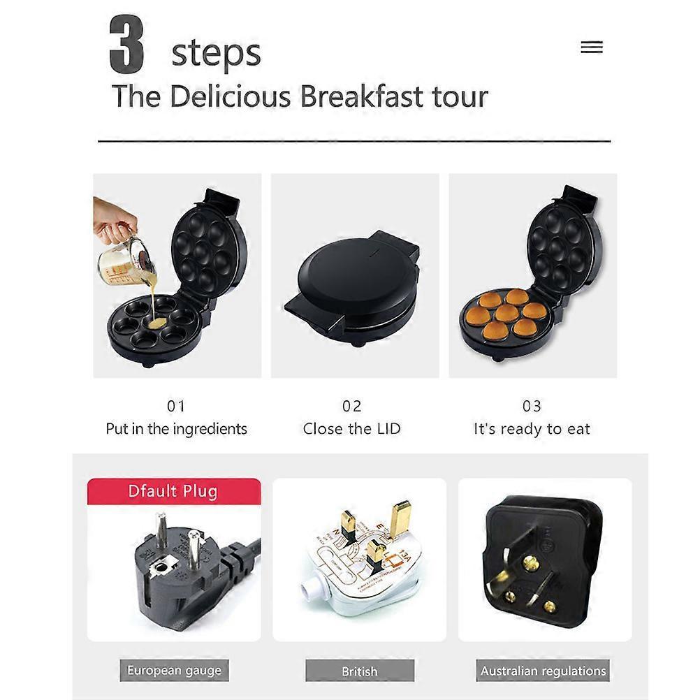 Mini Electric Waffle & Sandwich Maker - Cake Oven Breakfast Bread Waffle Machine - Image 2