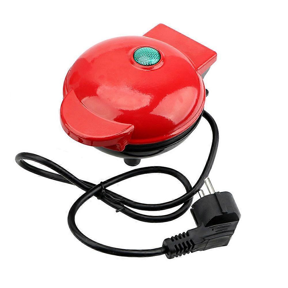 Mini Waffle Maker - Nonstick Round Red Waffle Machine for Parties, Babies & Holiday Treats - Image 2
