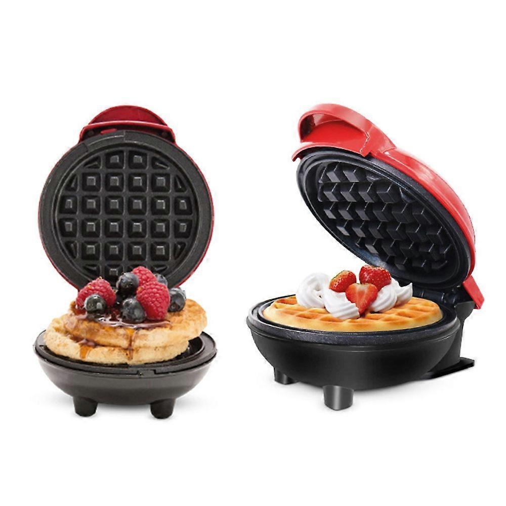 Mini Waffle Maker - Nonstick Round Red Waffle Machine for Parties, Babies & Holiday Treats - Image 4