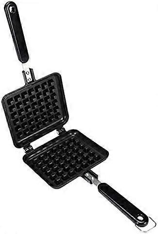 Manual Aluminum Waffle Maker - Handheld Waffle Cooker with Non-Stick Coating and Handle - Image 2