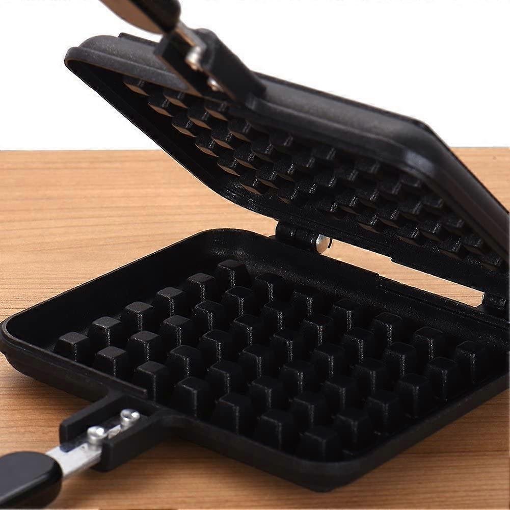 Manual Aluminum Waffle Maker - Handheld Waffle Cooker with Non-Stick Coating and Handle - Image 3