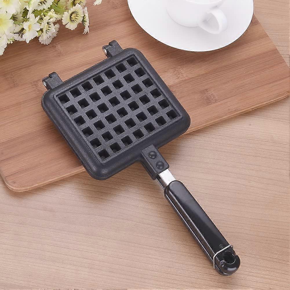 Manual Aluminum Waffle Maker - Handheld Waffle Cooker with Non-Stick Coating and Handle - Image 4