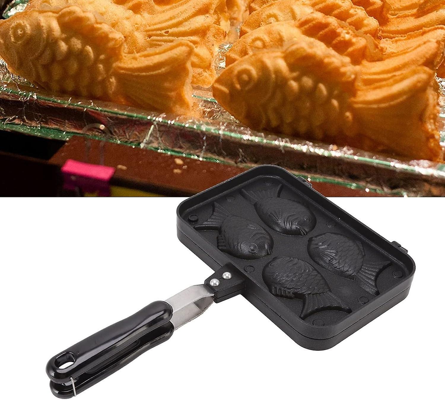 Taiyaki Fish Waffle Maker - Aluminum Nonstick Cake Waffle Pan for Japanese-Style Desserts - Image 1