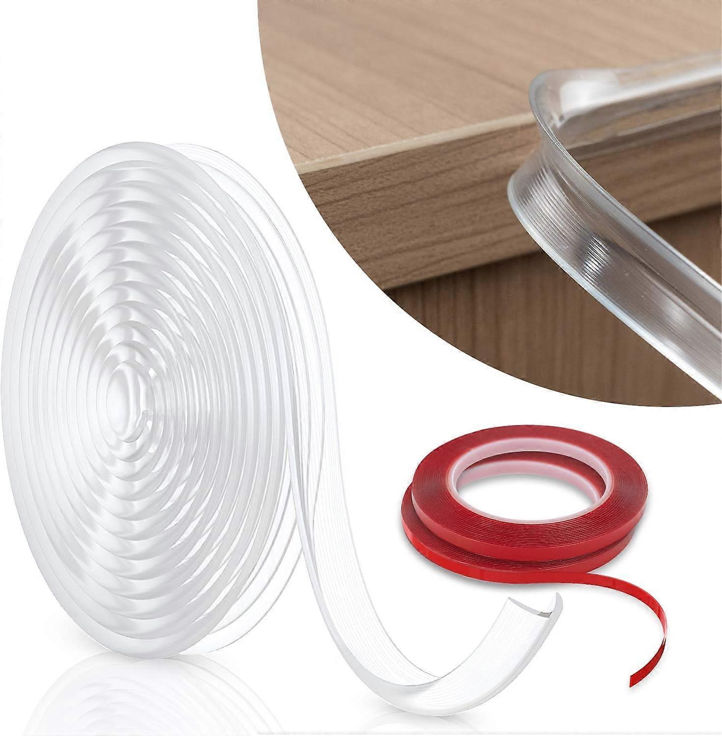 6m Corner Protector Roll - Self-Adhesive Babies Table Edge & Corner Guard Strip, Clear Silicone - Image 1