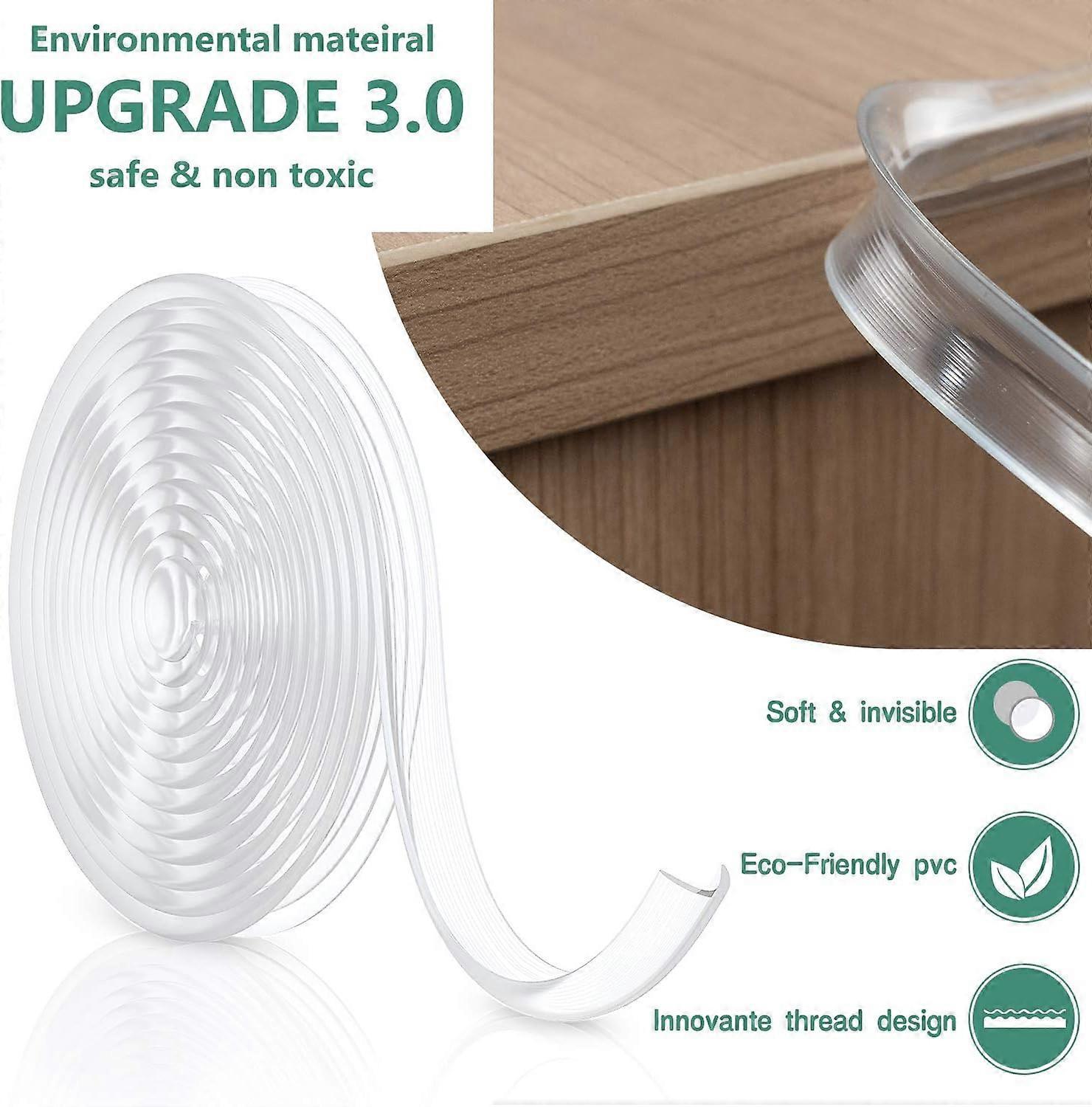 6m Corner Protector Roll - Self-Adhesive Babies Table Edge & Corner Guard Strip, Clear Silicone - Image 3