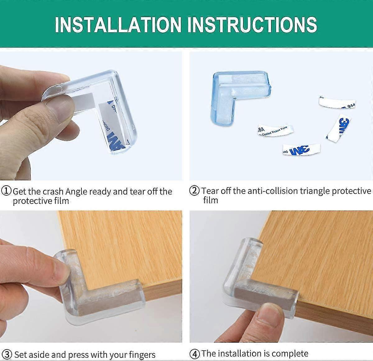 20pcs Table Corner Protectors - Clear Shockproof Babies Furniture Edge Guards for Home security - Image 2