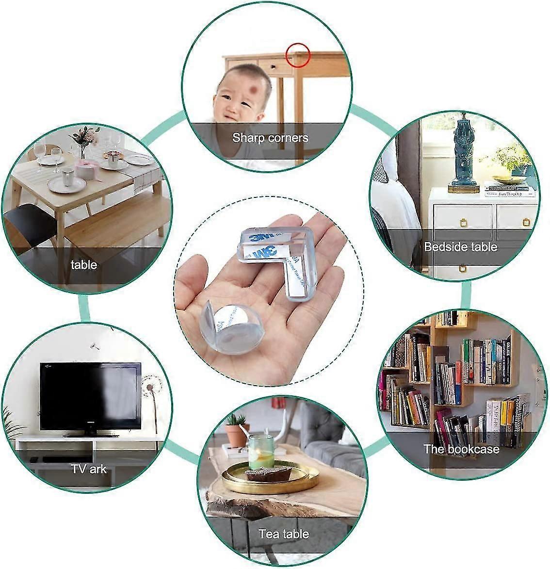 20pcs Table Corner Protectors - Clear Shockproof Babies Furniture Edge Guards for Home security - Image 4