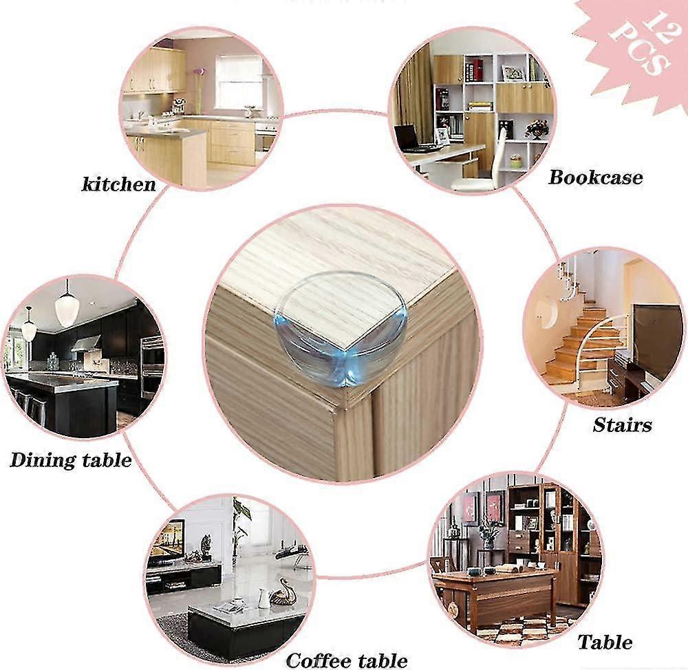 12pcs Babies Corner Protectors - Reinforced Transparent Table Corner Guards for Home security - Image 5