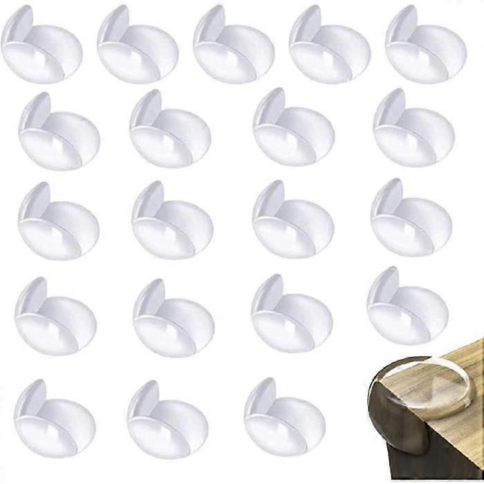 20pcs Transparent PVC Table Corner Protectors - Babies Proofing Furniture Edge Guards - Image 1