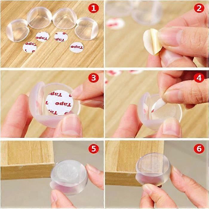 20pcs Transparent PVC Table Corner Protectors - Babies Proofing Furniture Edge Guards - Image 3