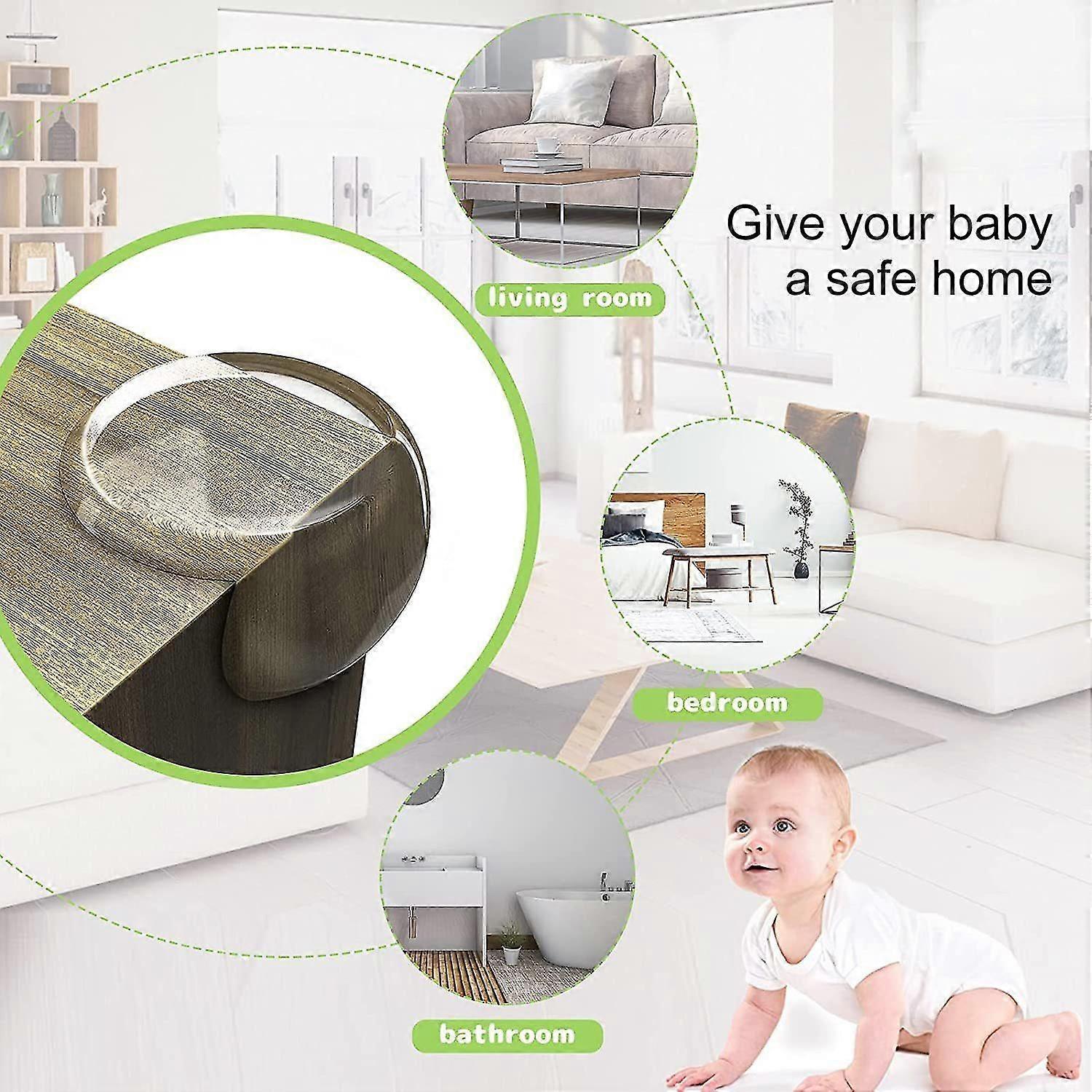 12pcs Clear Table Corner Protectors - Transparent Babies Proofing Furniture Edge Guards - Image 2