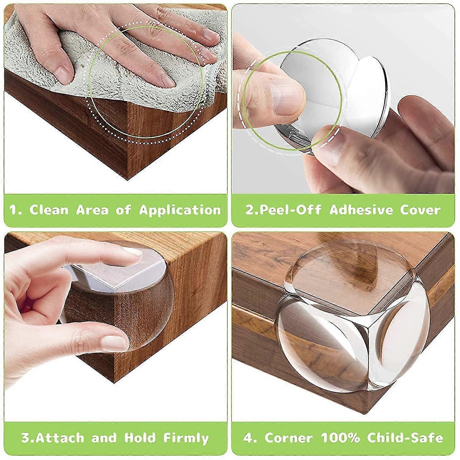12pcs Clear Table Corner Protectors - Transparent Babies Proofing Furniture Edge Guards - Image 4