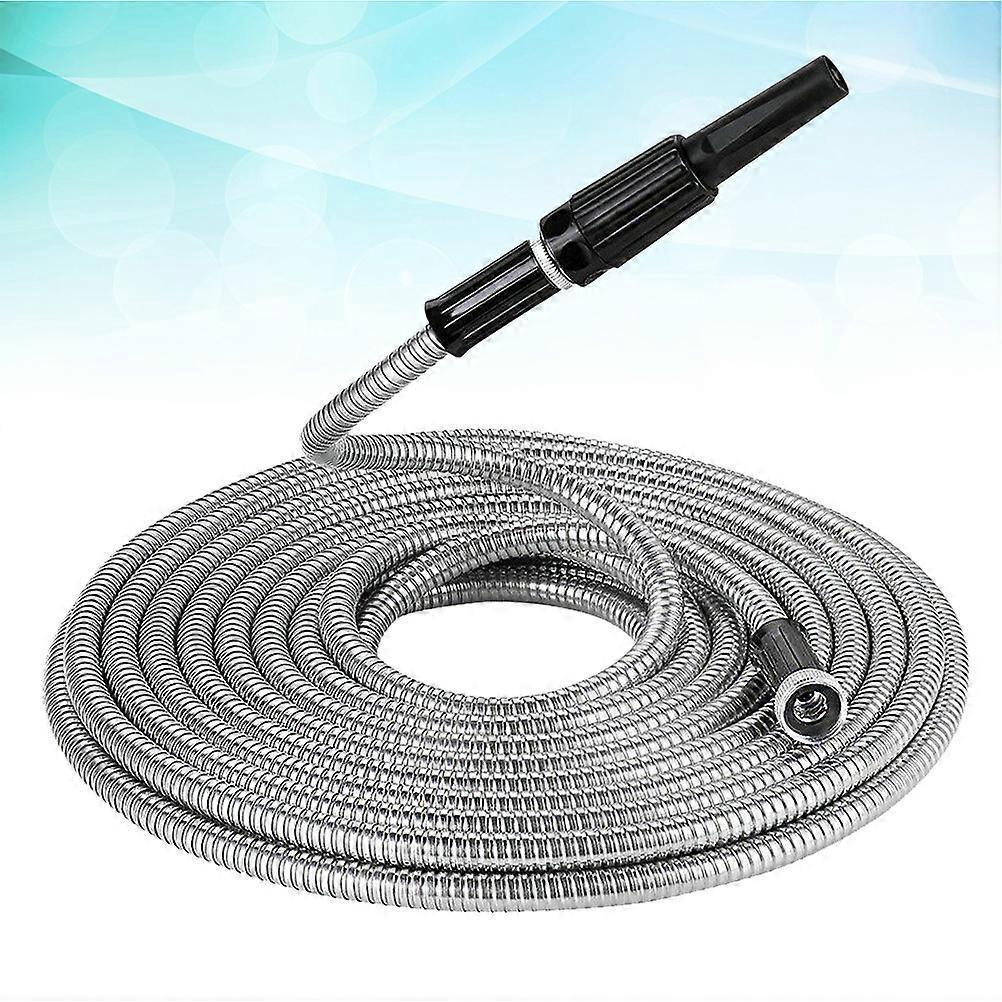 50ft Metal Garden Hose - Retractable Water Hose with Strong Outer Shell, Flexible Design - Image 2