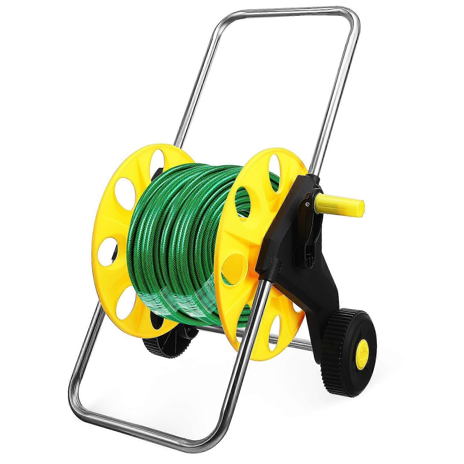Hose Reel Cart with Wheels - Garden Hose Storage Cart with Handle and Hose Guide - Image 1