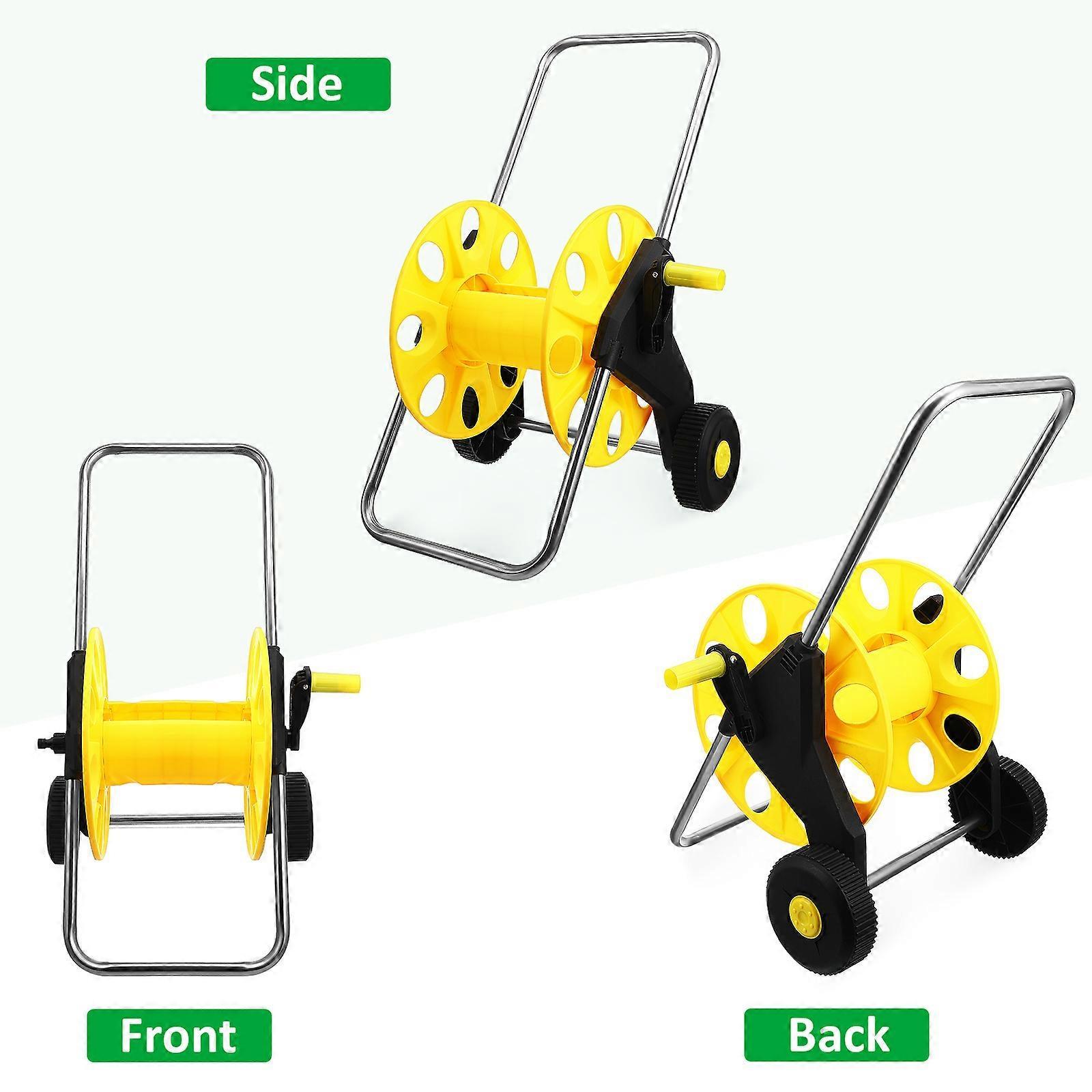 Hose Reel Cart with Wheels - Garden Hose Storage Cart with Handle and Hose Guide - Image 2