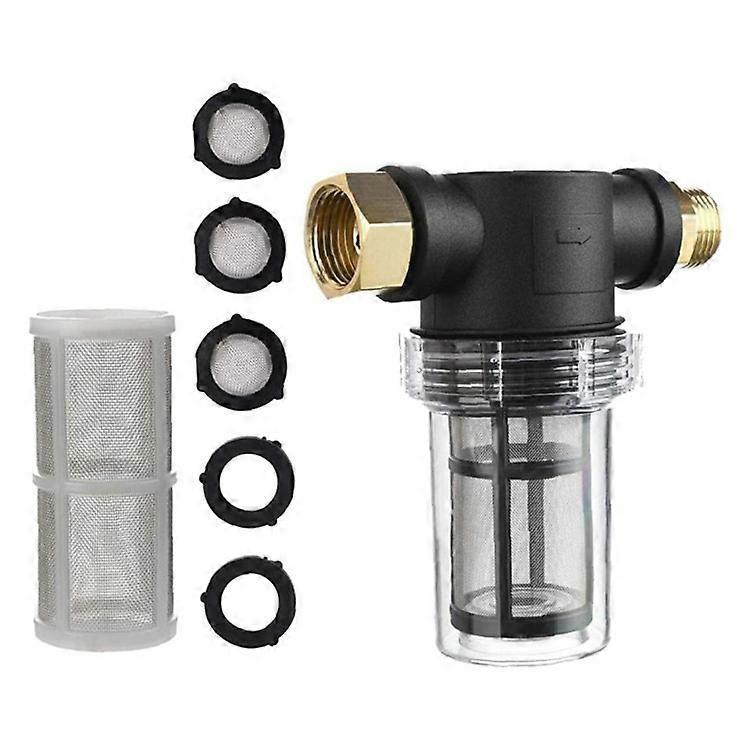 Garden Hose Sediment Filter - Water Filter for Pressure Washer Garden Hose Inlet - Image 1