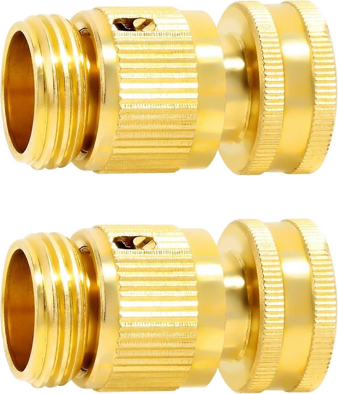 Solid Brass Garden Hose Quick Connect Fittings - Leak-Free Hose Connector Set - Image 3