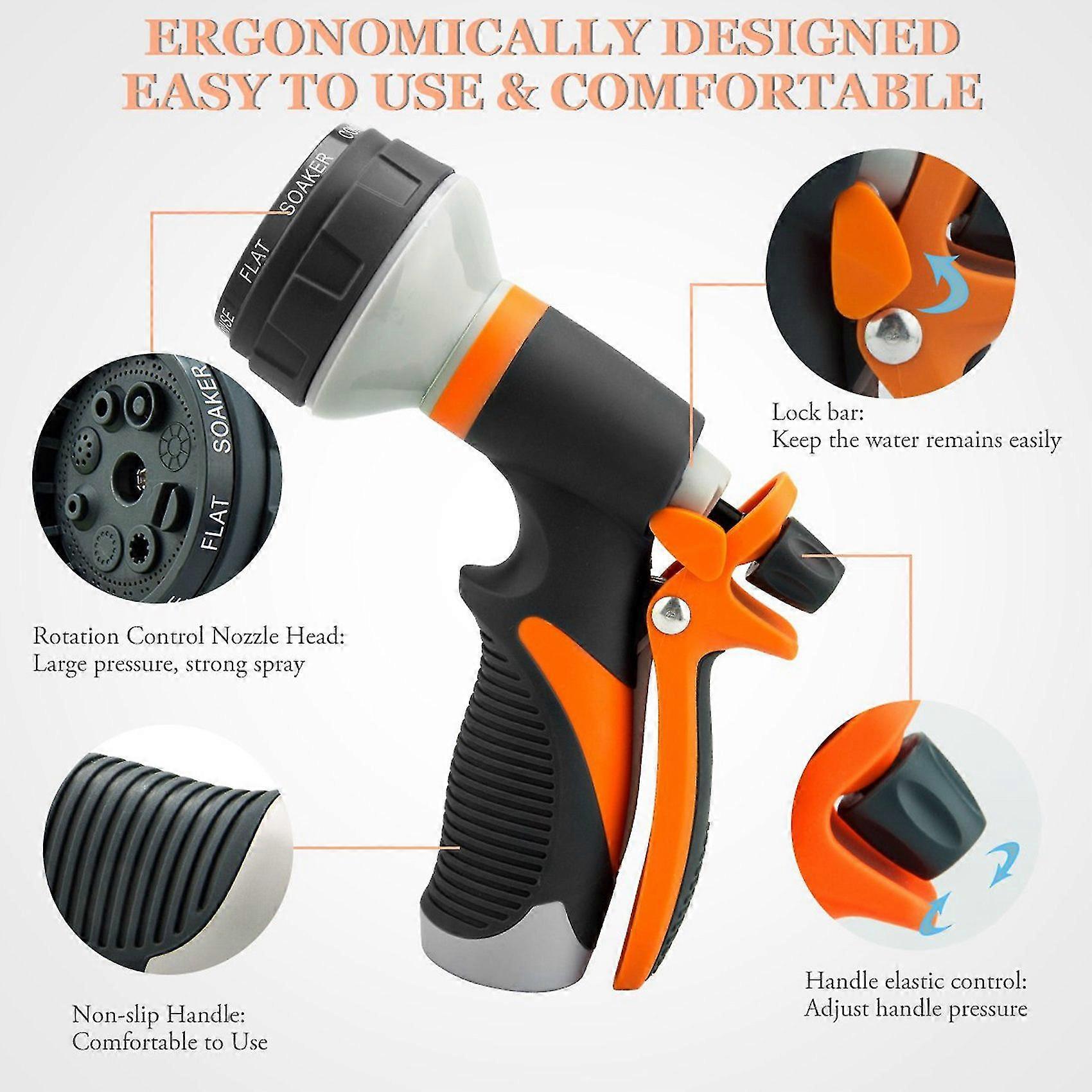 Garden Hose Spray Nozzle - Hose Nozzle with Storage Cart for Outdoor Use - Image 3