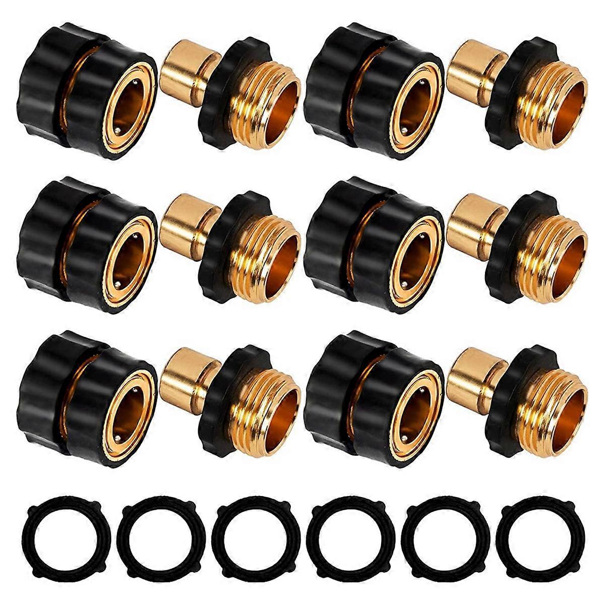 3/4 Inch Garden Hose Quick Connect - Universal Brass Fitting for Fast Hose Connection - Image 1