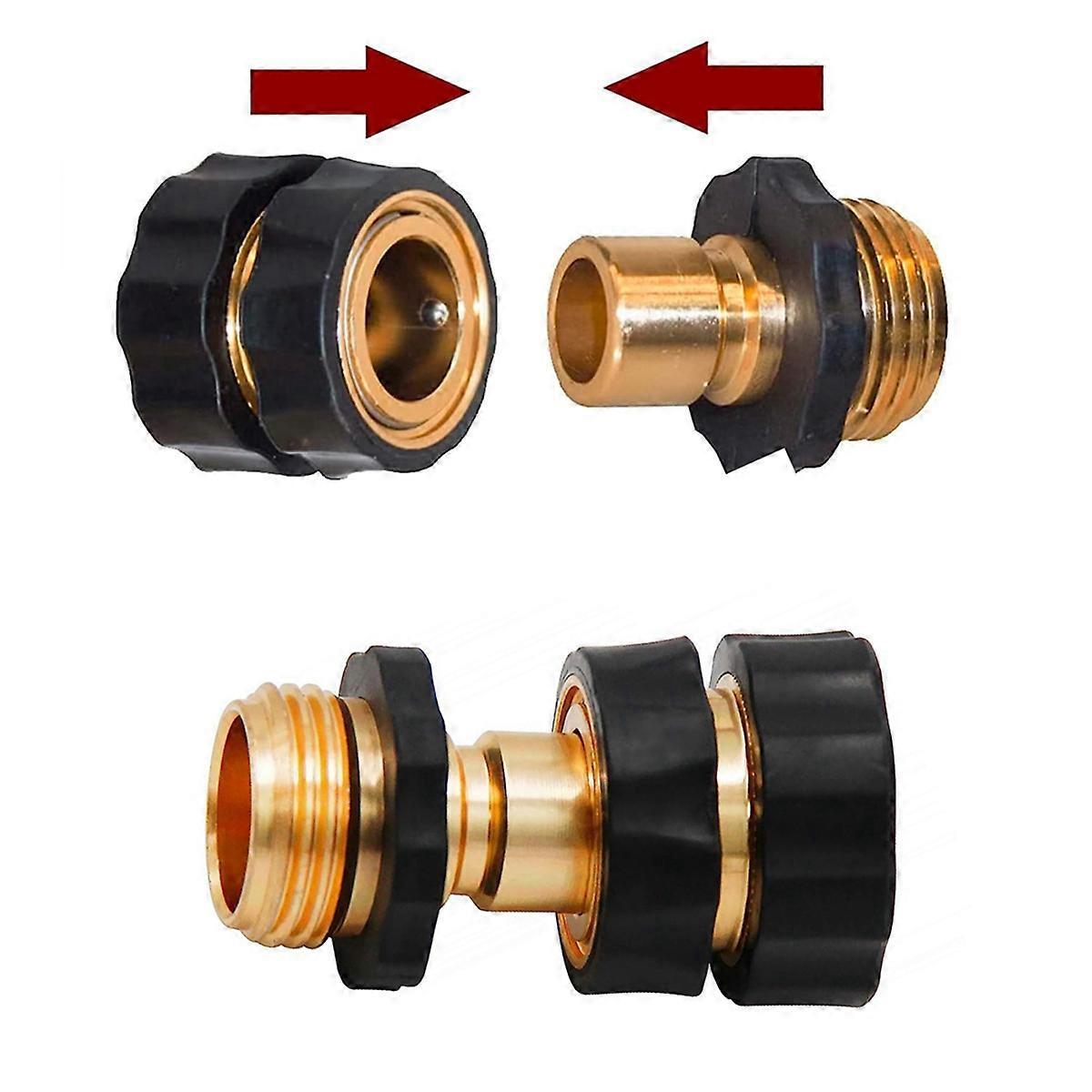 3/4 Inch Garden Hose Quick Connect - Universal Brass Fitting for Fast Hose Connection - Image 4