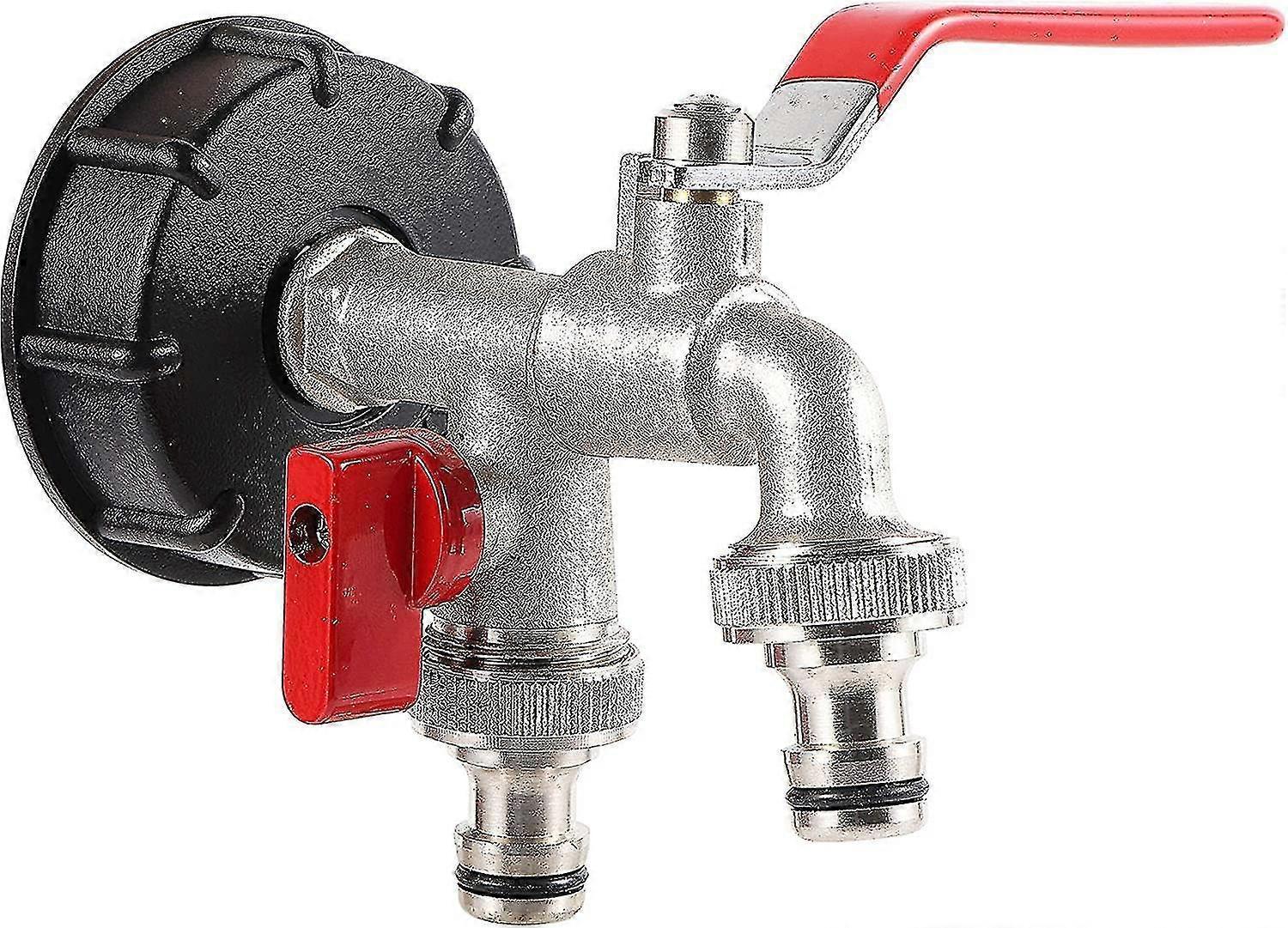 Garden Hose Faucet Adapter - Dual Outlet Tank Connector for Hose Attachment - Image 4