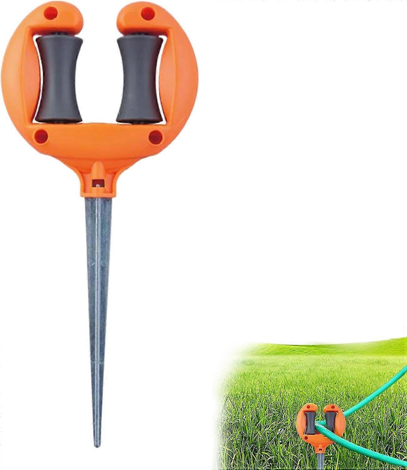 Garden Hose Guide Stakes - Metal Spiked Stakes to Prevent Hose Damage, Decorative Design - Image 1