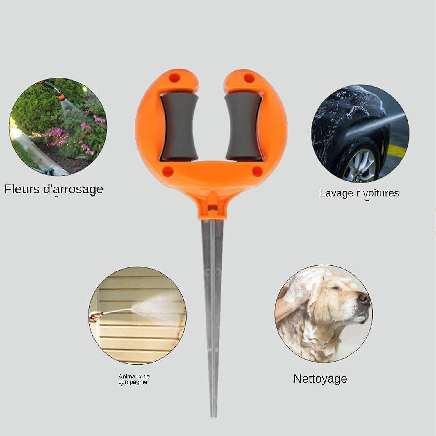 Garden Hose Guide Stakes - Metal Spiked Stakes to Prevent Hose Damage, Decorative Design - Image 3