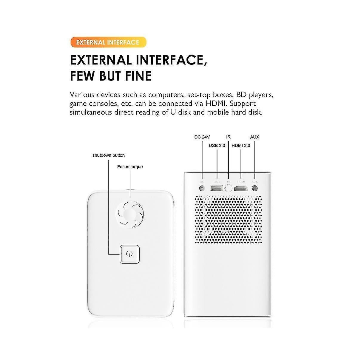 WiFi LED Projector - Portable Mini TV Projector for Home opera Use - Image 3