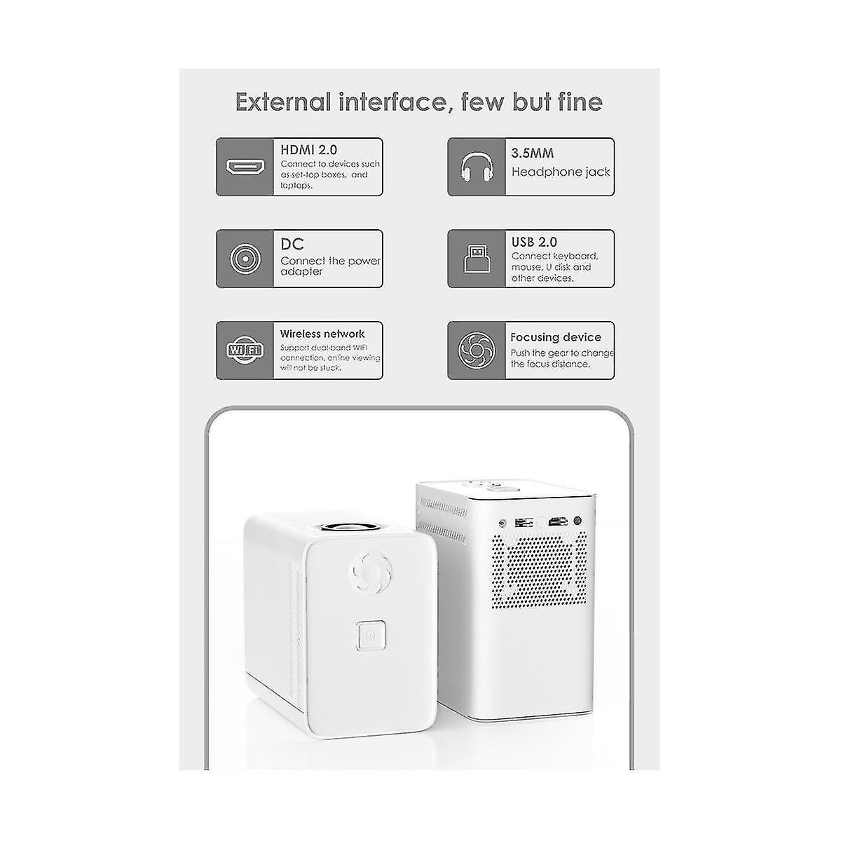 WiFi LED Projector - Portable Mini TV Projector for Home opera Use - Image 5