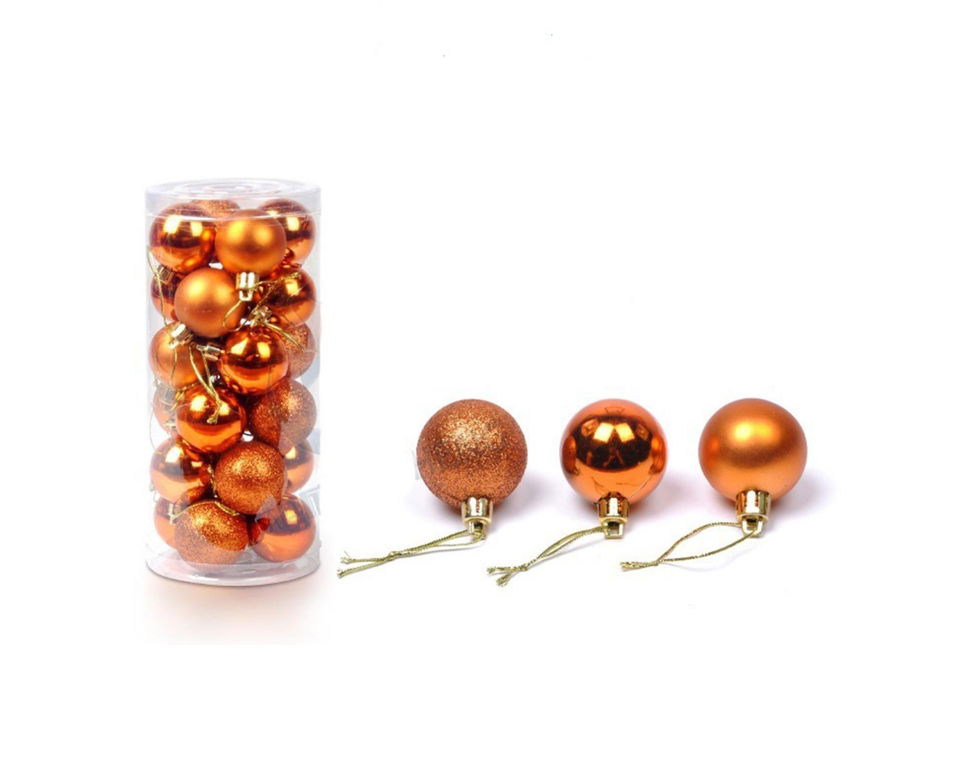 24Pcs Xmas Balls-Antique Brass 6cm - Image 2