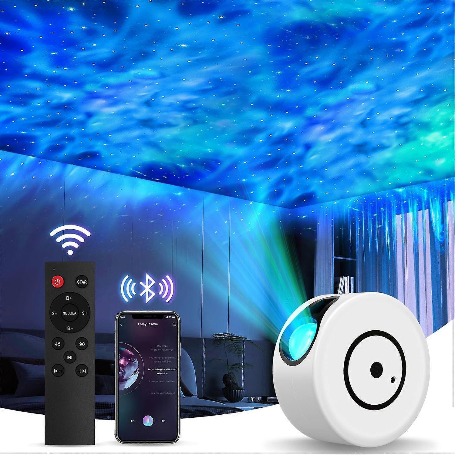 Projector with Bluetooth Speaker - LED Bedroom Light and Sound Projector - Image 1