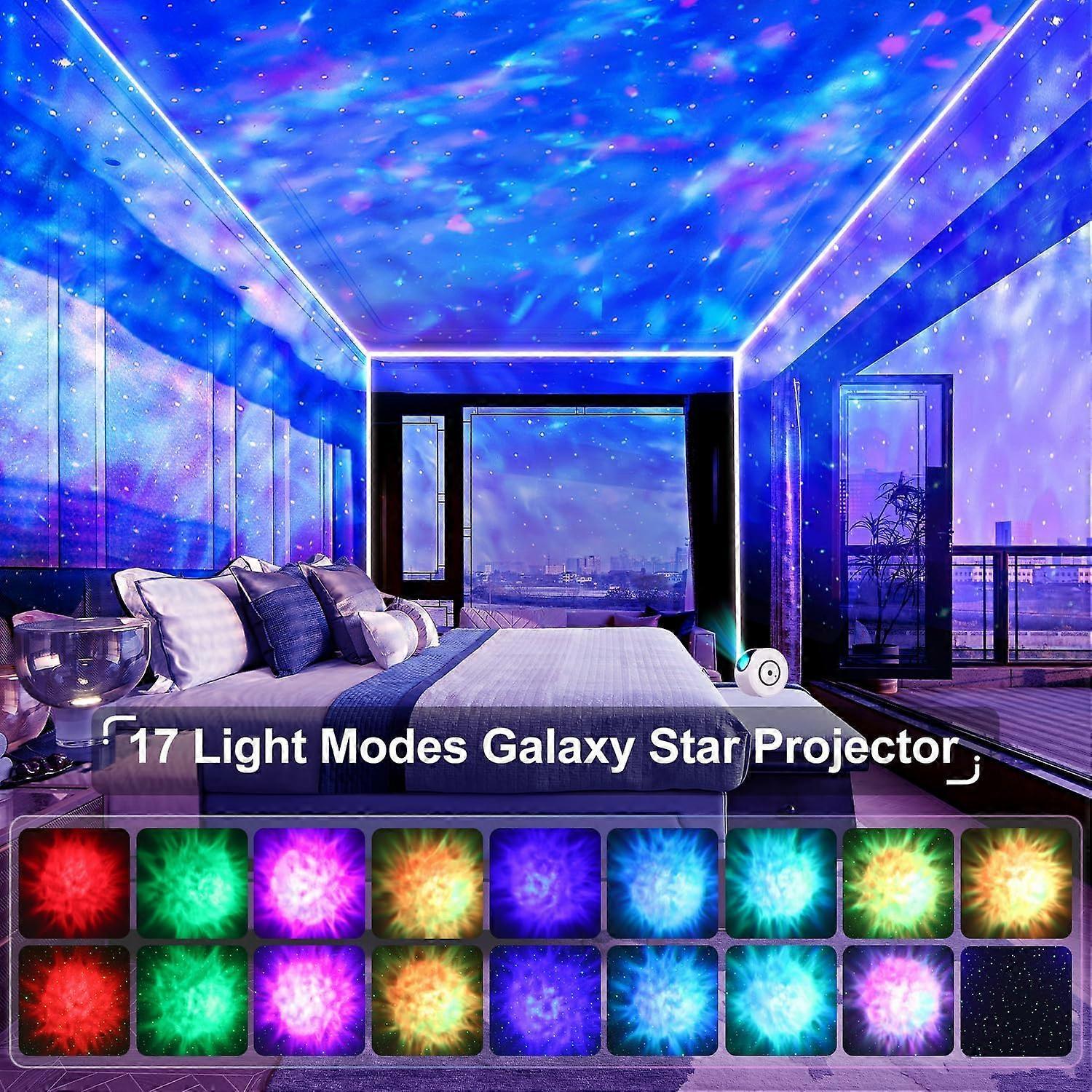 Projector with Bluetooth Speaker - LED Bedroom Light and Sound Projector - Image 2