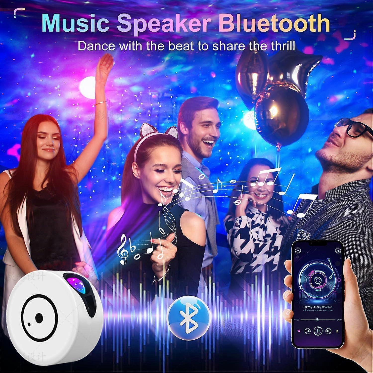 Projector with Bluetooth Speaker - LED Bedroom Light and Sound Projector - Image 4